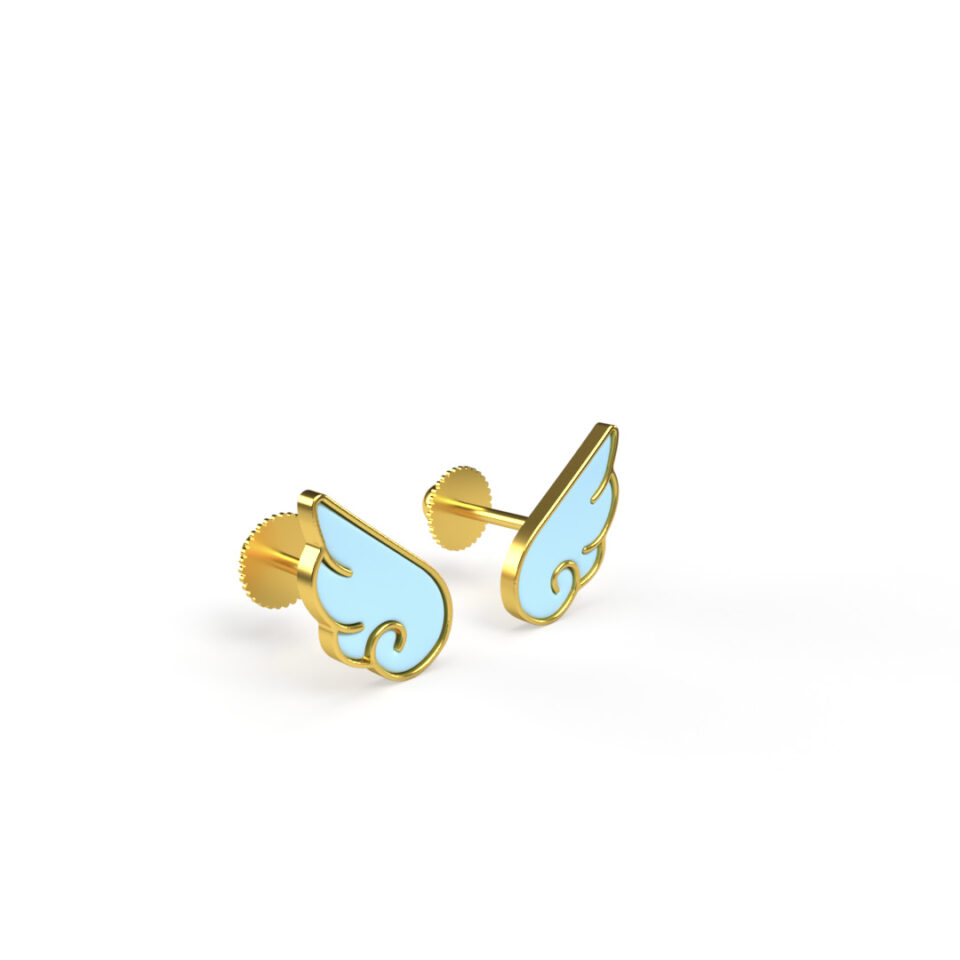angel wings baby gold earrings in sri lanka