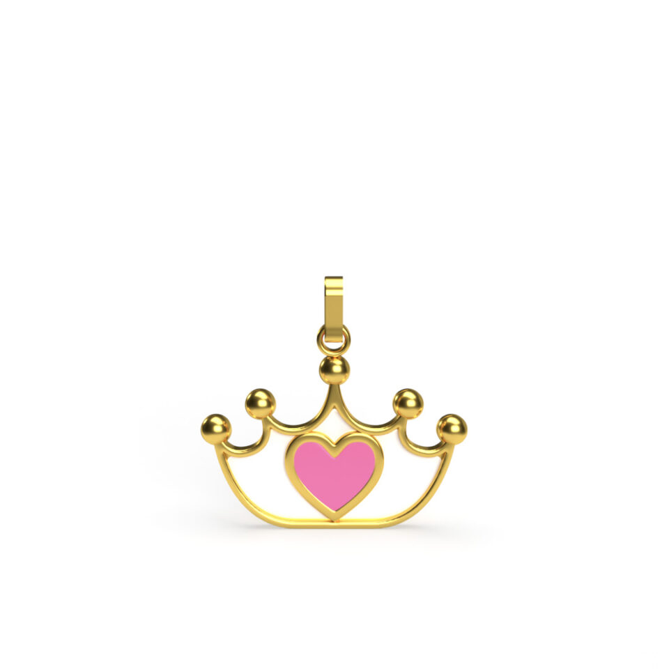 princess crown baby gold pendant in sri lanka
