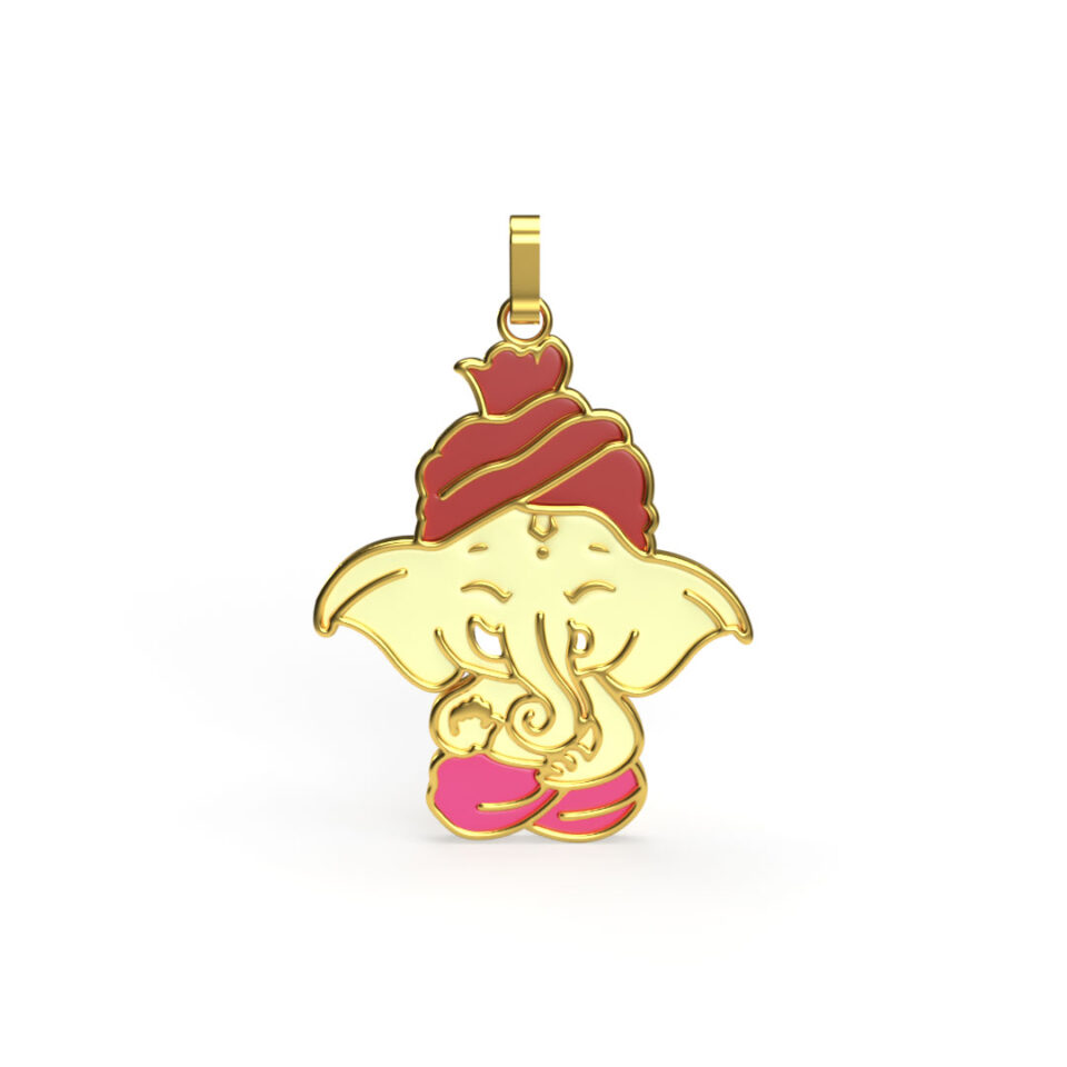 happy ganesh baby gold pendant in sri lanka
