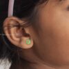 Green Flower Earrings