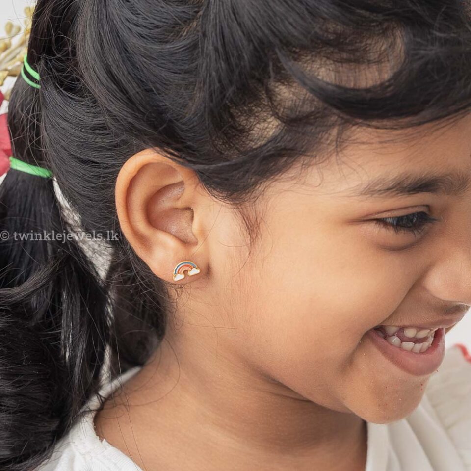 Baby gold earrings in sri lanka