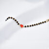 Heart Black Beads Gold Bracelet