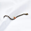 Strawberry Black Beads Gold Bracelet
