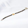 Sun Black Beads Gold Bracelet