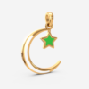 Crescent & Star Gold Pendant