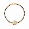 Dharmachakra – Black Beads Gold Bracelet