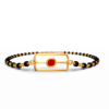 Lord Shiva – Black Beads Gold Bracelet
